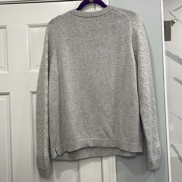 LOFT Gray Knit Snowflake Sweater Size XL - Picture 4 of 6